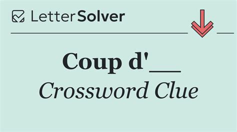 Coup organiser Crossword Clue .